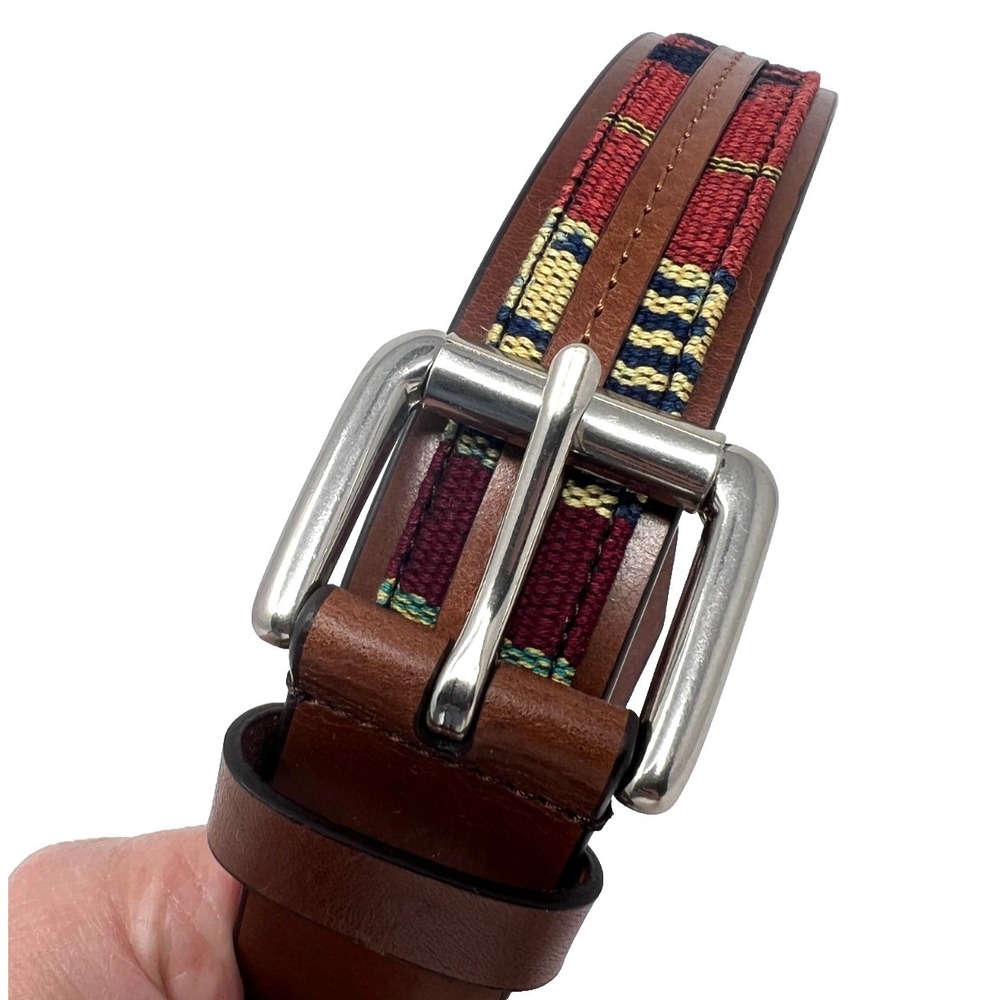 Thomas Bates Belt Mens 30 Brown‎ Leather